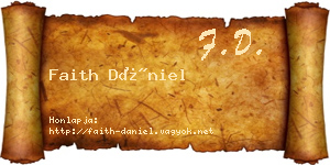Faith Dániel névjegykártya
